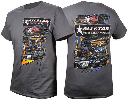 Allstar performance all99901l t-shirt - dark gray - allstar circle track design