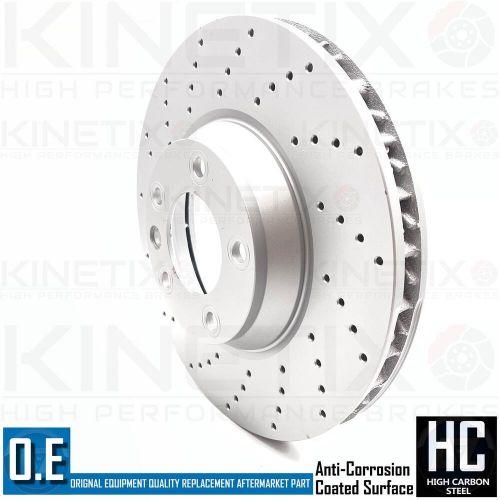 For audi q7 4.2 tdi 07-2015 drilled front brake discs mintex pads sensors 350mm