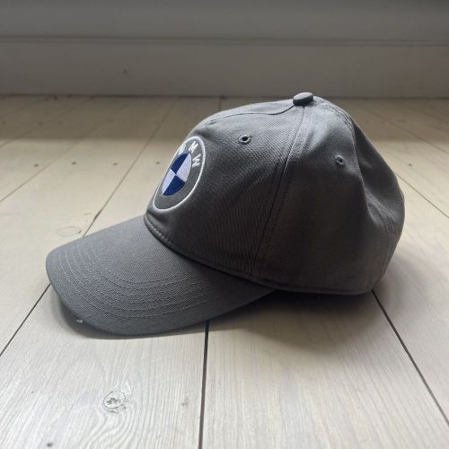 Genuine bmw branded dark grey baseball cap embroidered logo made with freude new