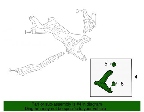 Genuine mitsubishi lower control arm mr961391