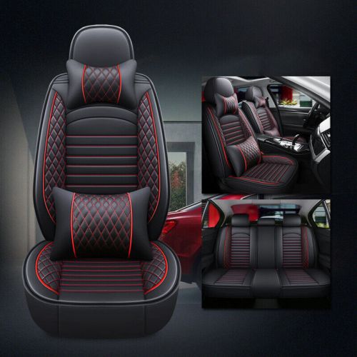 For hyundai sonata 2015-2024 car front 5 seat covers cushion faux leather black