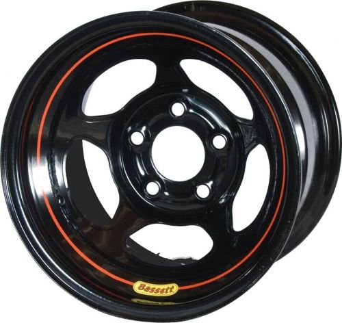 Bassett wheel black inertia 15x10 5x5 b.space 4.5&#034; steel  bas02145