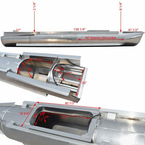 Transom pontoon boat log float tube | w/ strakes 23 ft x 29 inch