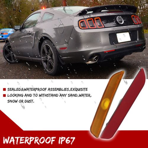 For 2010-2014 ford mustang oe-style front &amp; rear side marker lights housings kit