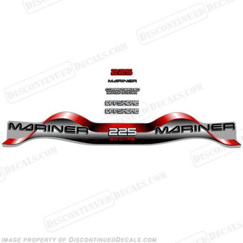 Fits mariner 225hp 3.0 offshore decal kit - red