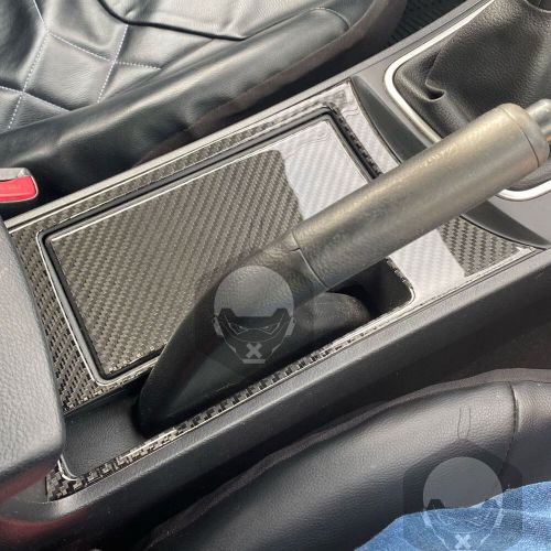 Real carbon fiber center console cup holder panel cover for mazda 3 axela 10-13