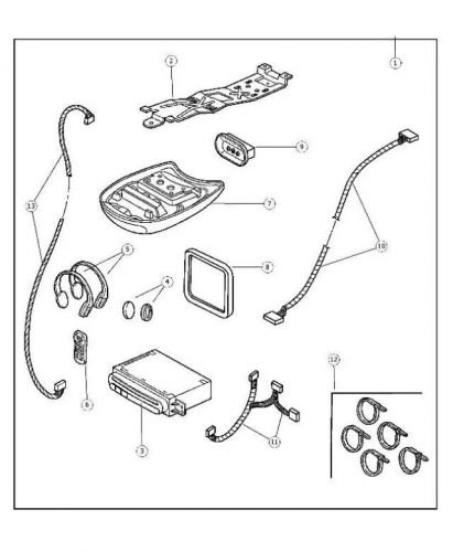 Genuine mopar dvd to screen wiring 5096053aa