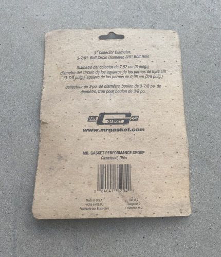 Mr. gasket 1204c collector/header muffler gaskets triangle 3 bolt holes 3&#034; dia.