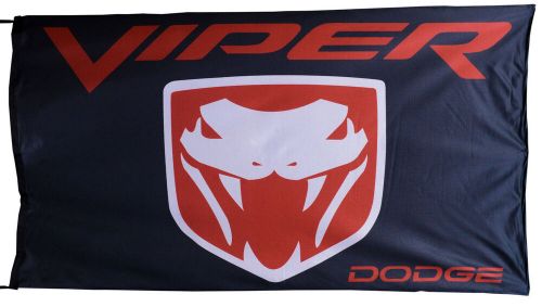 Dodge-flag viper black banner landscape 5 x 3 ft 150 x 90 cm