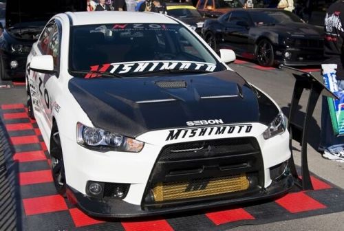 Seibon oe-style carbon fiber front lip for 2008-2012 mitsubishi lancer evo x