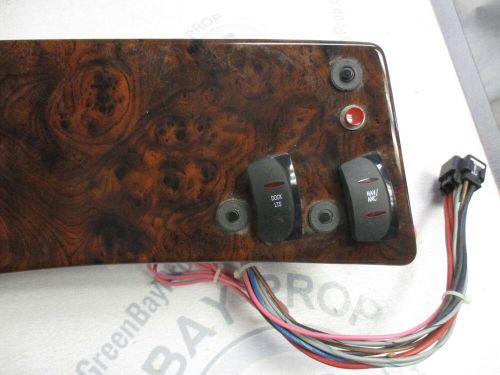 Voyager pontoon boat  accessory dash switch panel  wood grain