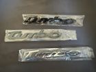 New chrome turbo 3d metal badge logo boot rear emblem adhesive - aus stock