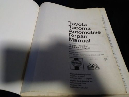 Haynes repair manual #92077 for toyota tacoma truck 2005-2009 pre-owned