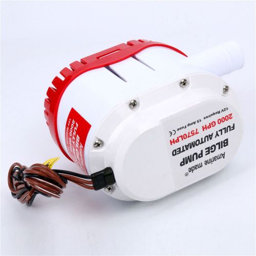 12v 2000gph boat submersible bilge water pump built-in float switch automatic