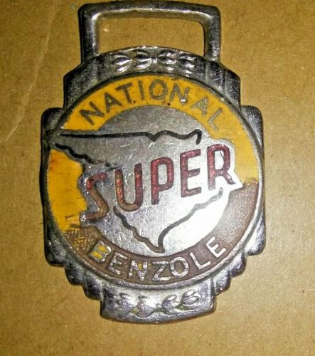 National benzole super 1950`s maximum early 60`s key fob badge. very old.