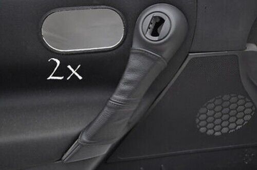 Fits renault megane 2002-2008 2x door handle trims black stitching-