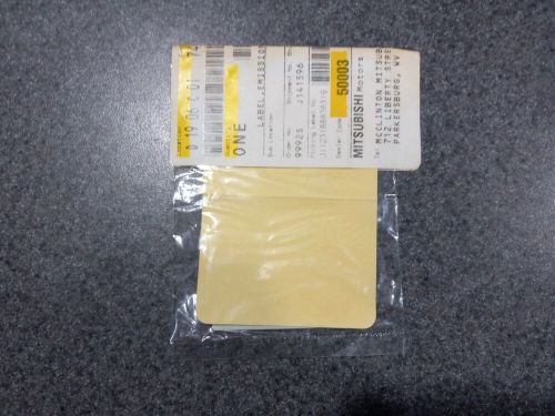 2008 mitsubishi lancer emission label p/n 7430a730 genuine oem