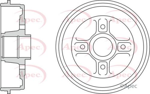 Brake drum fits nissan note e12 1.2 rear 2012 on 43206ax650 apec quality new