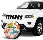 Colorful dinosaurs print tires cover customized wheel cover fits tire for many