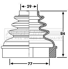 Cv joint boot fcb6192 first line c.v. driveshaft gaiter top quality guaranteed