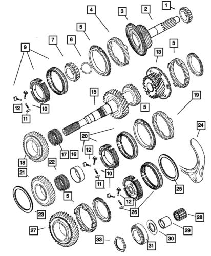 Genuine mopar output shaft bearing 5012132ab