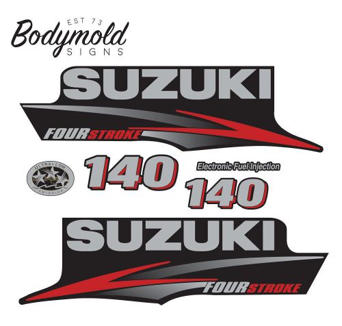 Suzuki 140hp 2010 four stroke plus mercury decal set