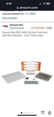 Extreme max 5001.5508 120-stud track pack with round backers-1.625&#034; stud length