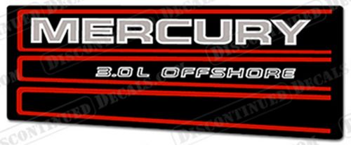 Fits mercury 225hp offshore motor engine blackmax decals - red