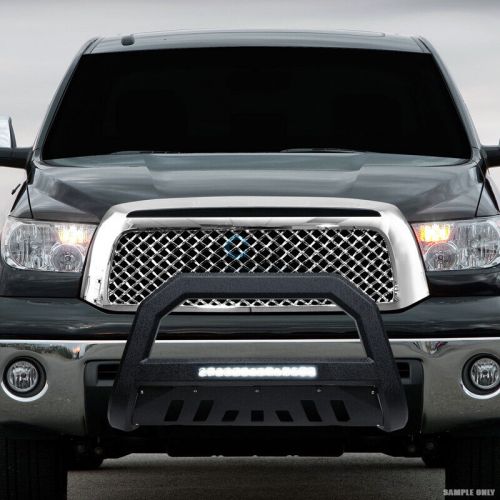 Fits 11-19 silverado/sierra 2500 textured black avt aluminum led bull bar guard