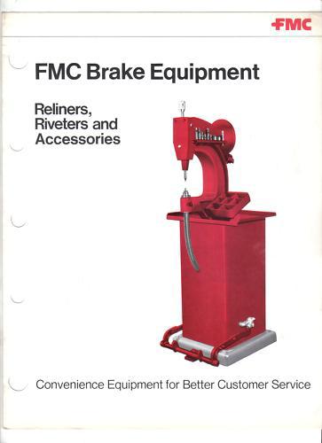 Fmc corp conway arkansas equipment reliners riveters brochure two pages 70´s 