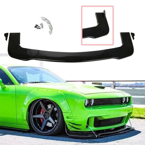 For dodge challenger srt us black look front bumper lip splitter spoiler lower