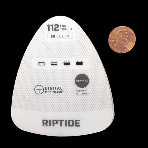 Minn kota riptide top cover decal - 112lb / 36 volt - battery meter - 2195668