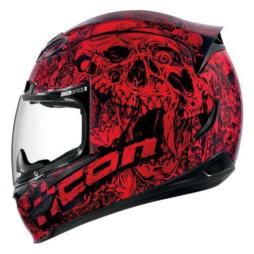 Icon airmada parahuman motorcycle helmet red size x-small