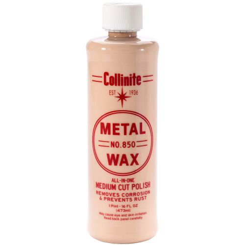 ​collinite 850 metal wax - medium cut polish 16oz restores &amp; protects metals