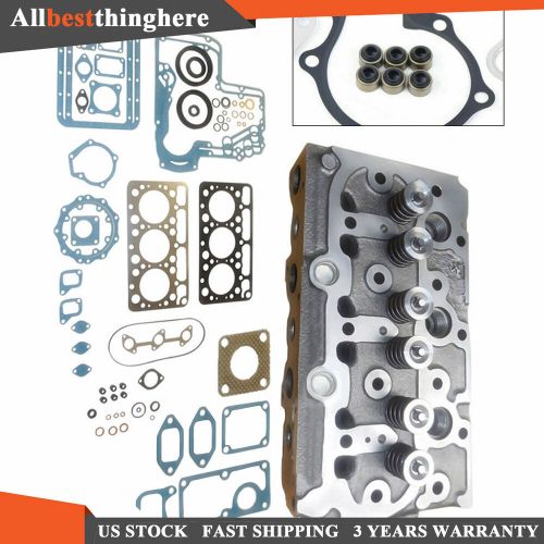 For kubota tractor b7200 engine cylinder head w/ full gasket + valves spring kit