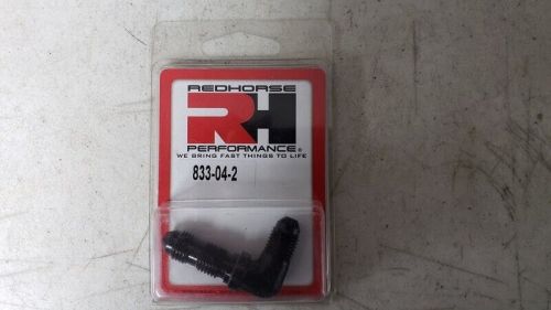 Red horse -04 90 degree male an/jic bulkhead adapter - black - pn 833-04-2