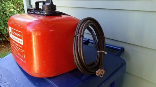 Vintage johnson omc mile master 6 gallon gas tank (w) hose - local pickup only *