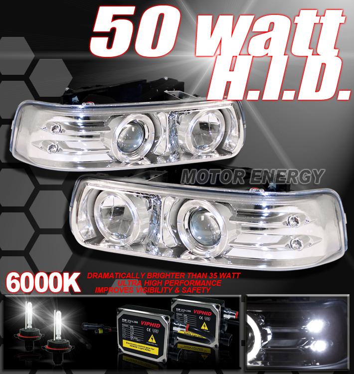 00-06 tahoe suburban projector headlights+50w xenon hid