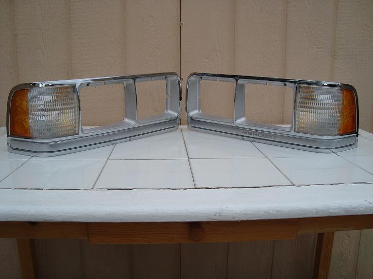 1988-1991 grand marquis oem head light bezel corner lamp turn signal (set)