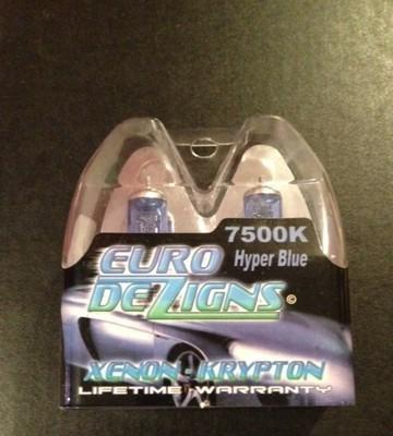 Hyper blue 9006 hb4 xenon hid low beam headlights bulbs 7500k new design