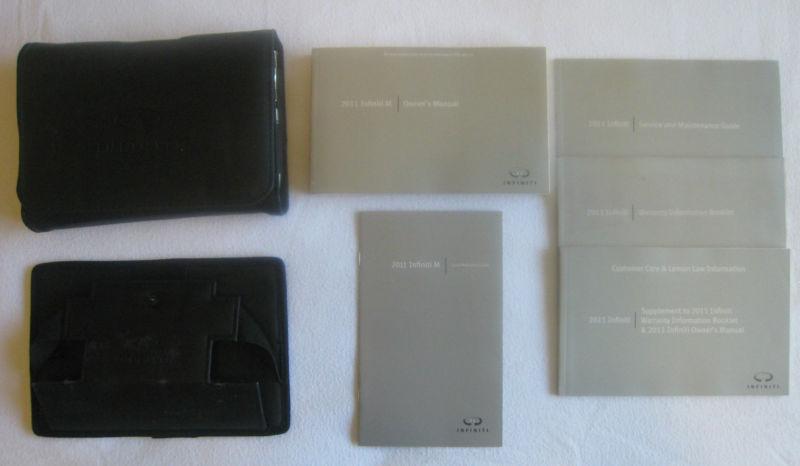 2011 infiniti m m37 m56 oem owner's owners manual set with cases & nav (nq)