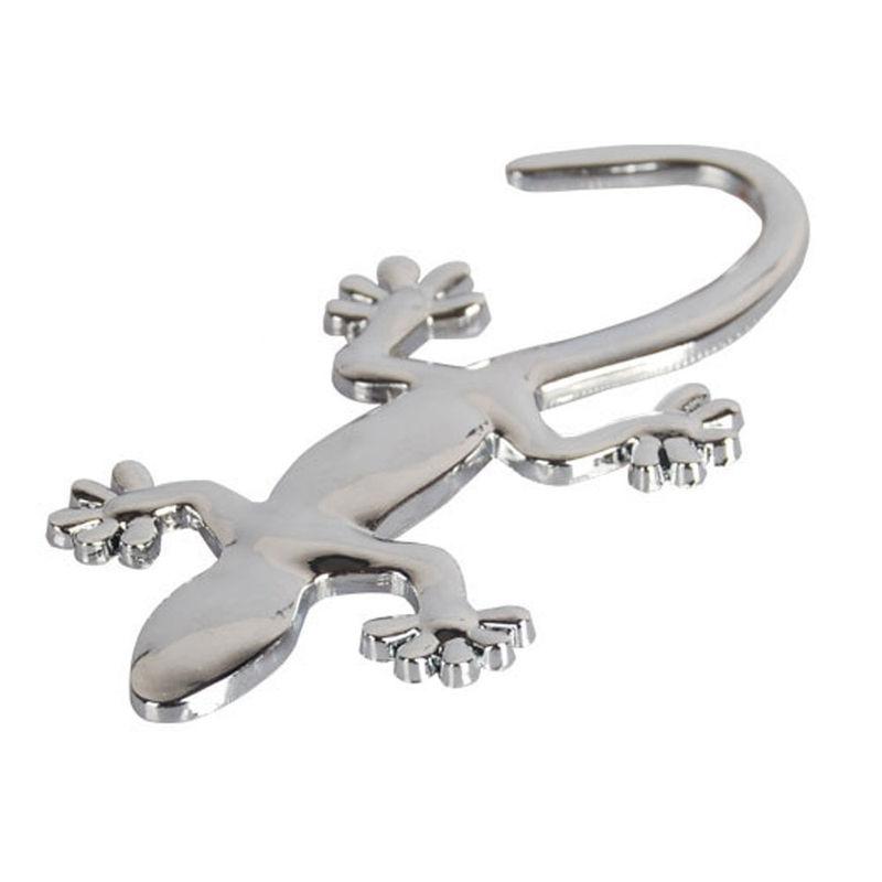 Hot 3d silver gecko car decoration conceal cover sticker car sticke