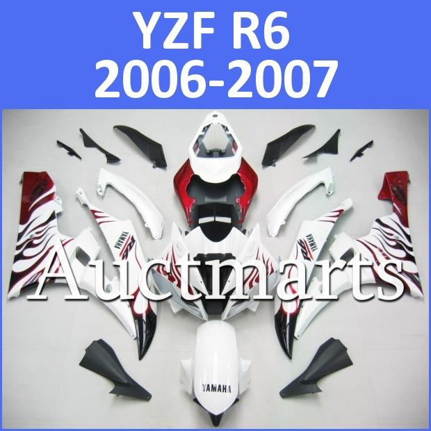 Fit yamaha yzf r6 06 07 yzfr6 2006 2007 600 fairing kit abs bodywork d9 d10