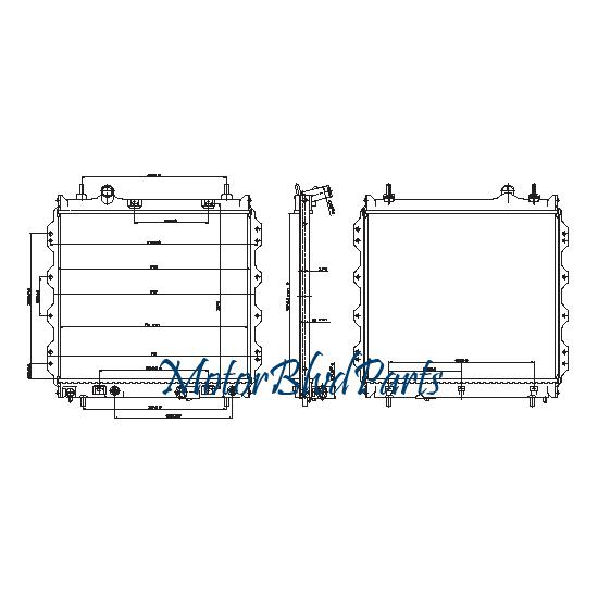 01-02 chrysler pt cruiser base/dream/limited/touring 2.4l 4cyl cooling radiator