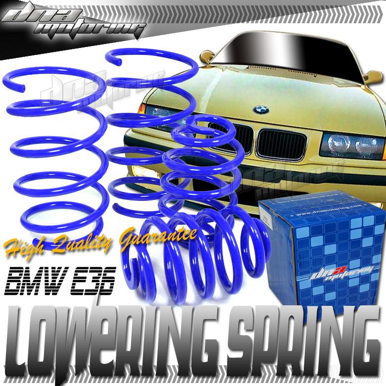 Bmw e36 3-series 1.75"drop suspension blue lowering spring/springs 300f/250r lb