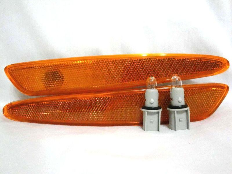 Chevy 2005-10 corvette front corner side marker light lamp rl h pair w/bulb new