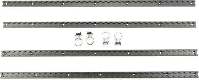 8 piece cargo tie down rail & ring kit-trailer & pickup (trak8)