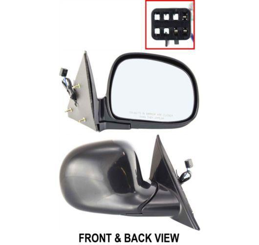 New passengers power side view mirror glass housing aftermarket 98 gmc envoy suv