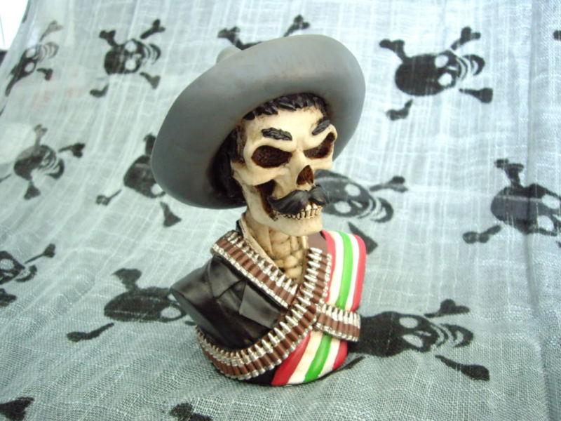 Diy pistolero gunslinger skull shift shifter knob lowrider skeleton raza outlaw