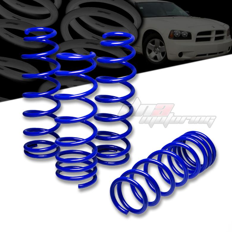06-10 dodge charger/300 blue 1.5"drop suspension lowering springs/spring 255/235